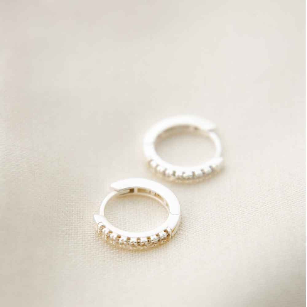 Créoles - Argent 925/000 & zircons