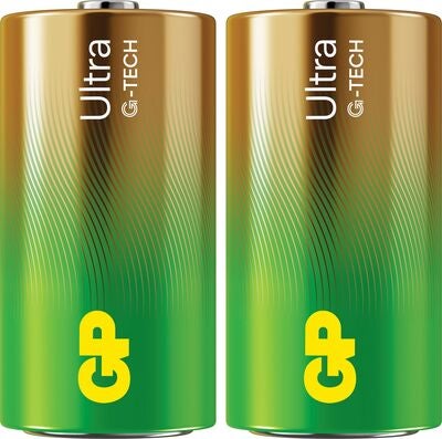 GP Ultra Alkaline G-TECH C/LR14 Batterier Svanemerket 2-Pack