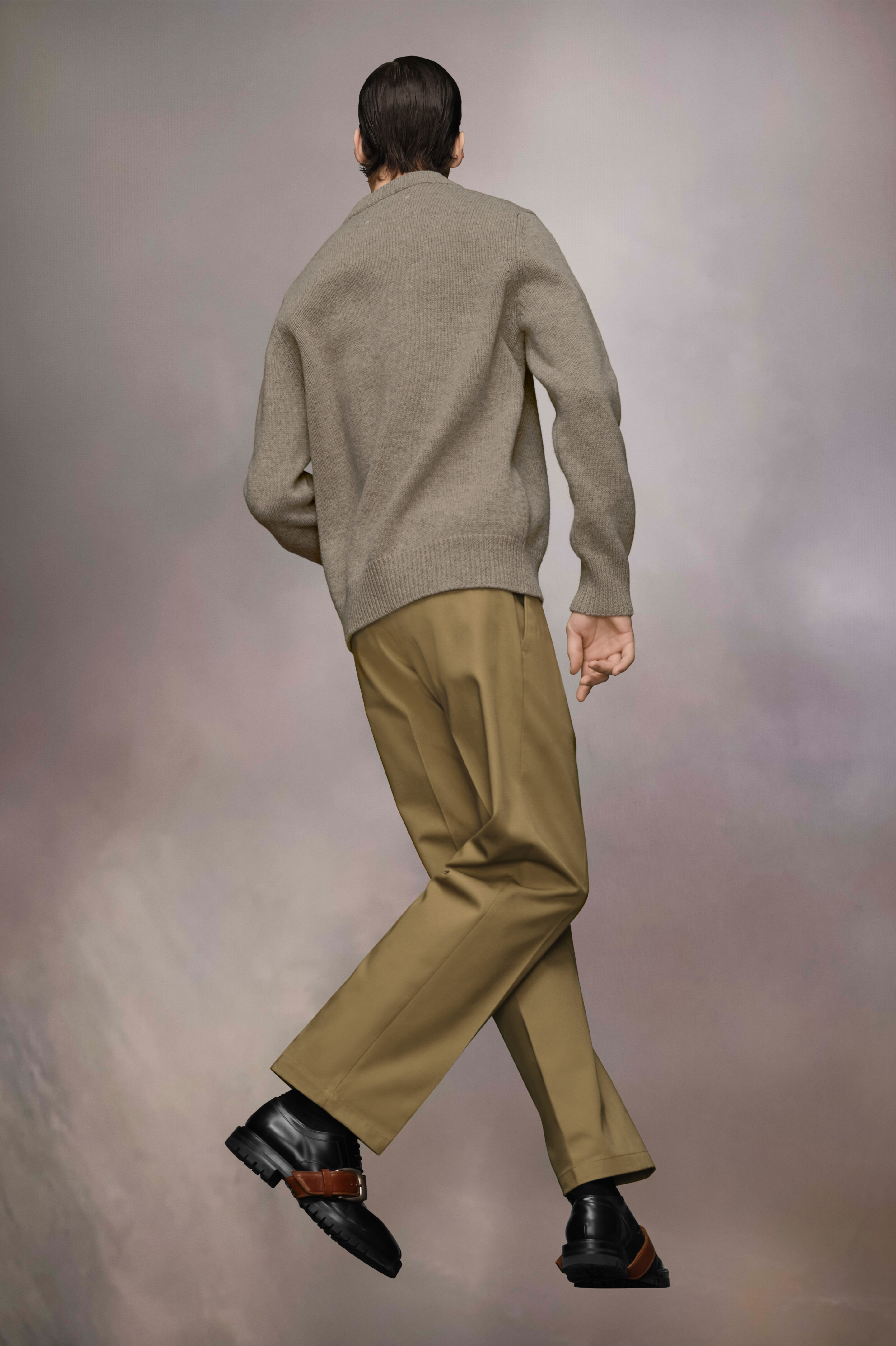 Pull en laine Shetland Beige
