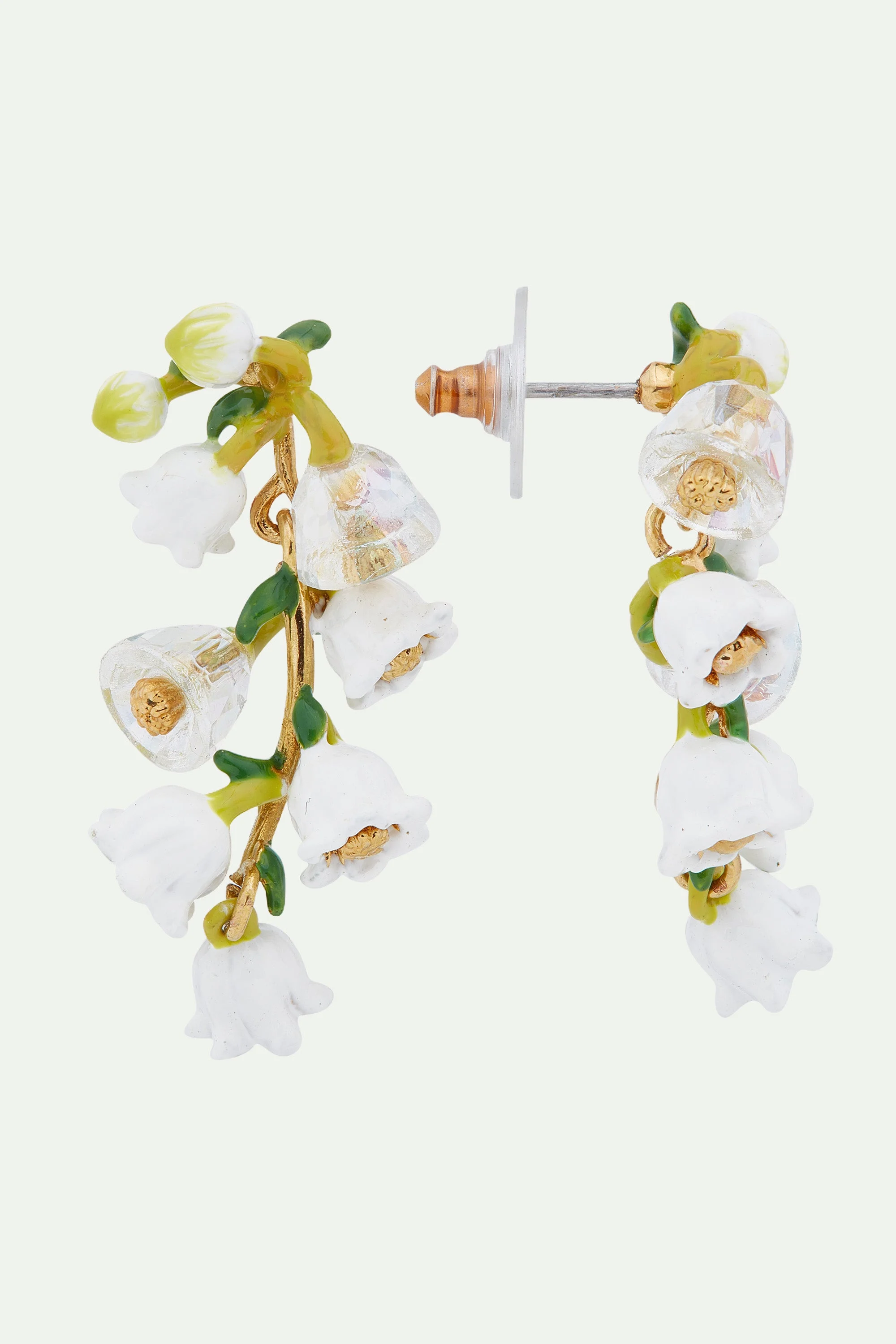 Boucles d'oreilles bouquet de muguet | Blanc