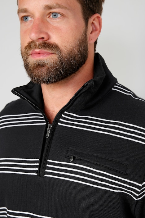 Boston Park Sweatshirt, Ringel, Troyerkragen, bis 72/74