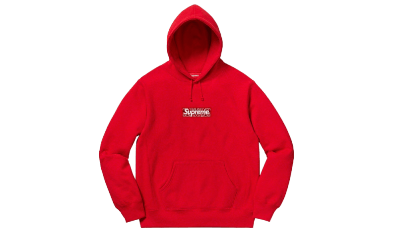 Supreme Bandana Box Logo Hooded Sweatshirt Red (FW19)