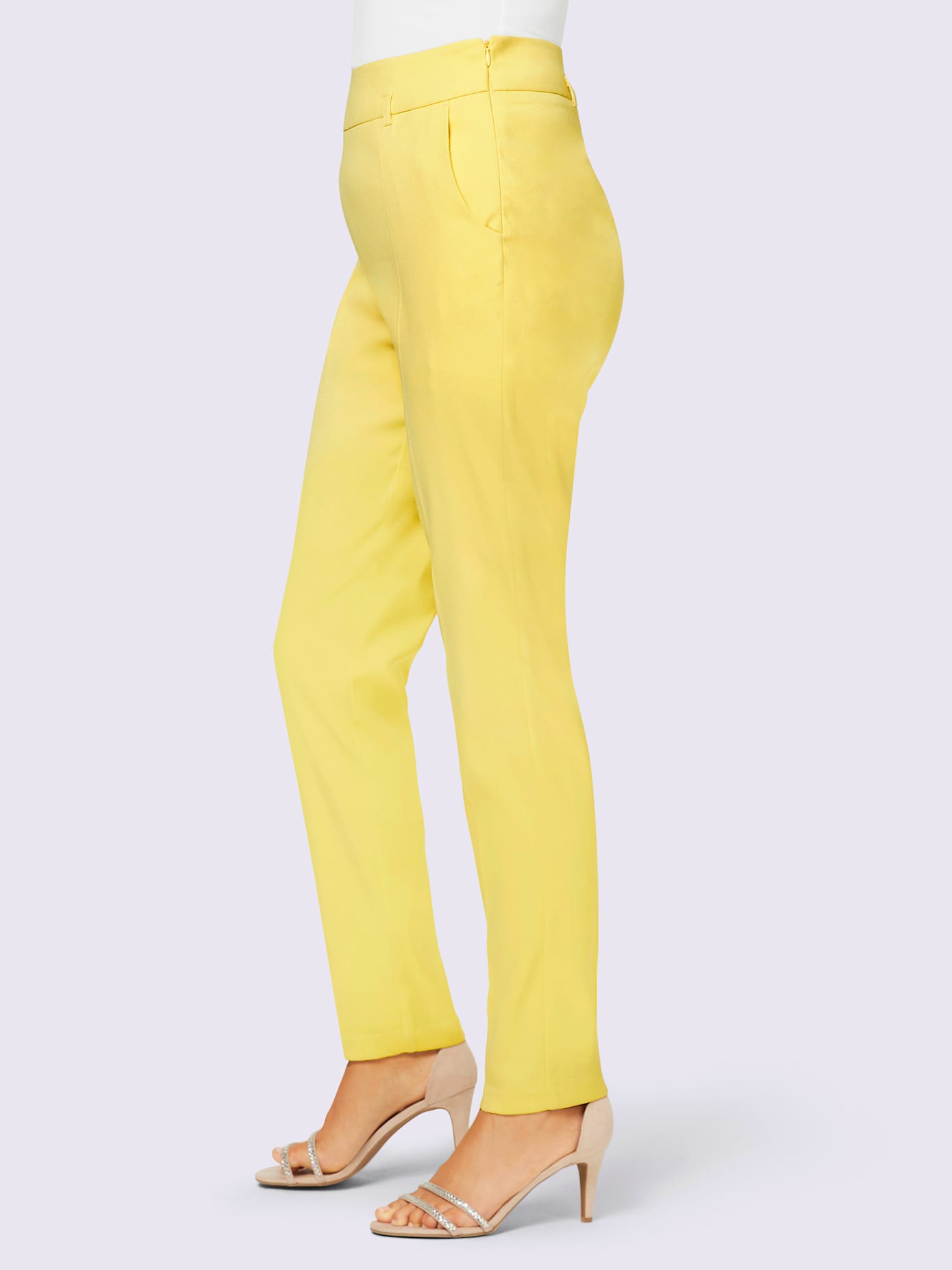Pantalon plissé ceinture haute