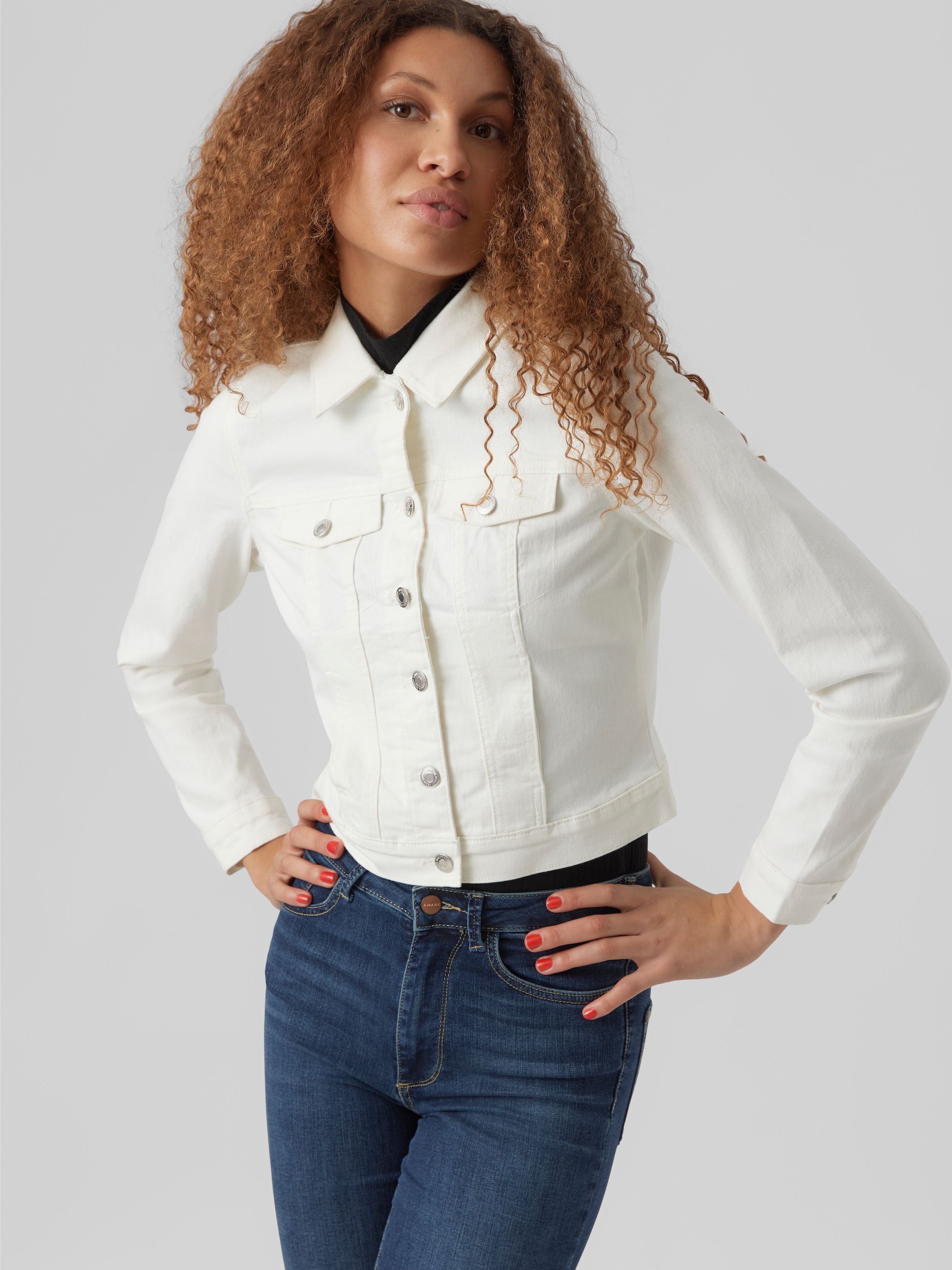 Vero Moda Jeansjacke »VMLUNA LS SLIM DNM JACKET MIX GA NOOS«