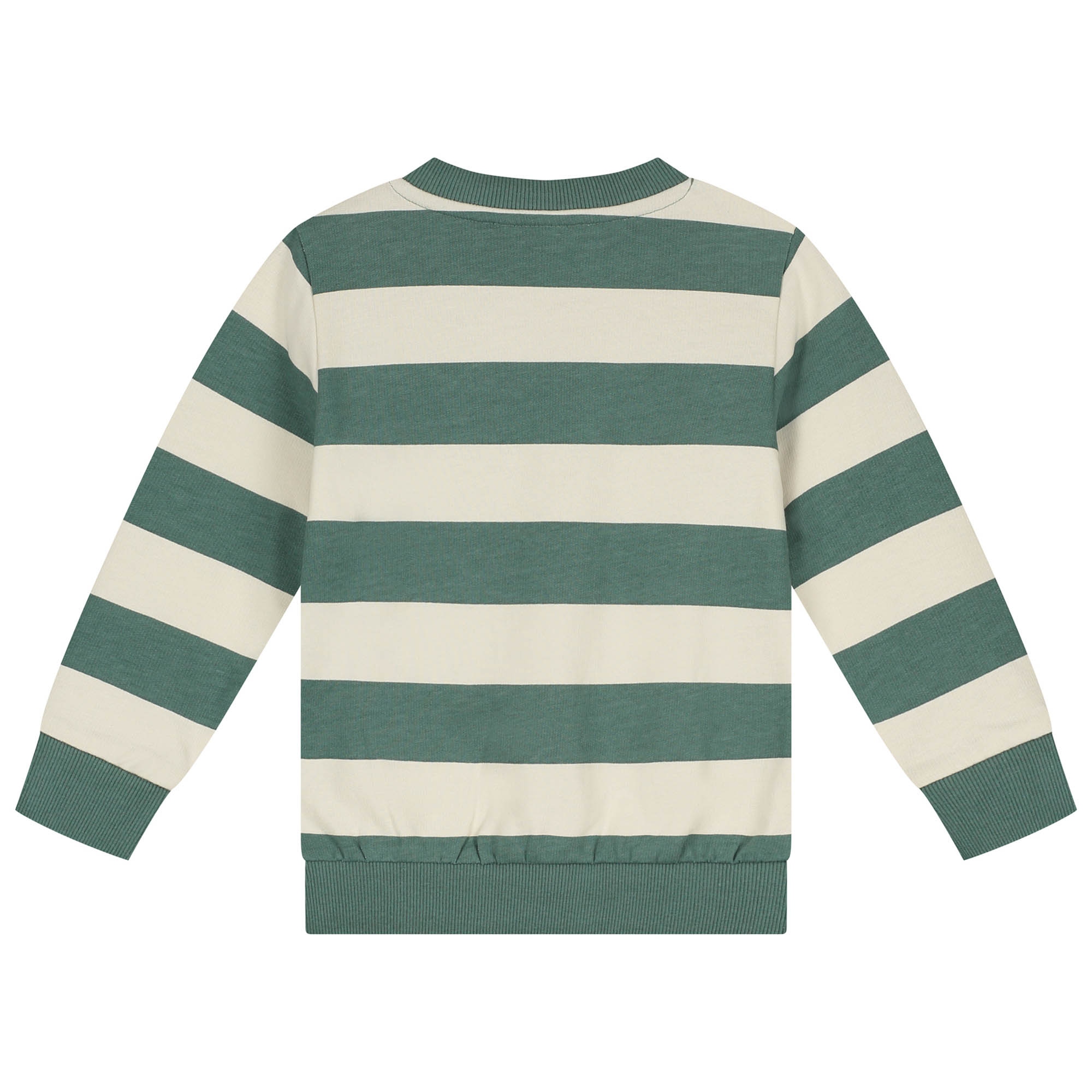 Prénatal baby sweater lange mouwen strepen groen