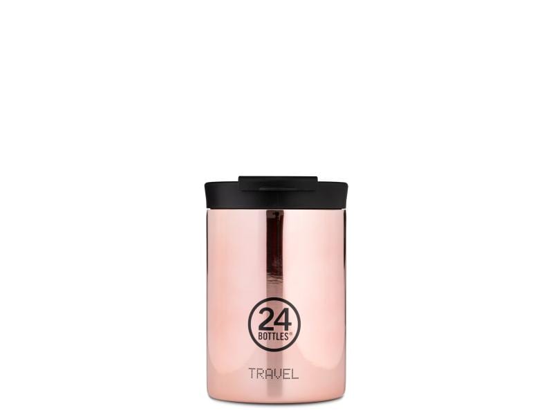 24Bottles Thermobecher Travel Tumbler 350 ml, Rose Gold Thermotasse mit doppelwandiger Edelstahlisolation
