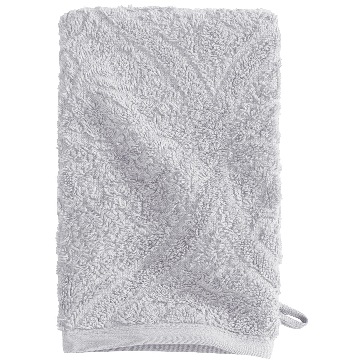 My Home Waschhandschuh mit Jacquard-Muster hellgrau
