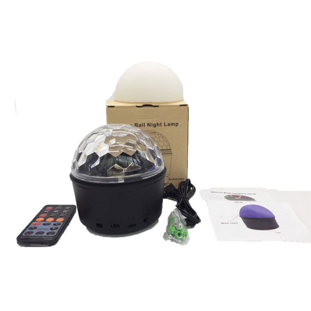(Ø12cm) Soundgesteuerte LED Discokugel Multicolor Partylicht mit Fernbedienung (RGB Farben)