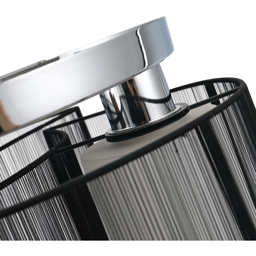 HOMCOM Deckenlampe 2-flammig schwarz