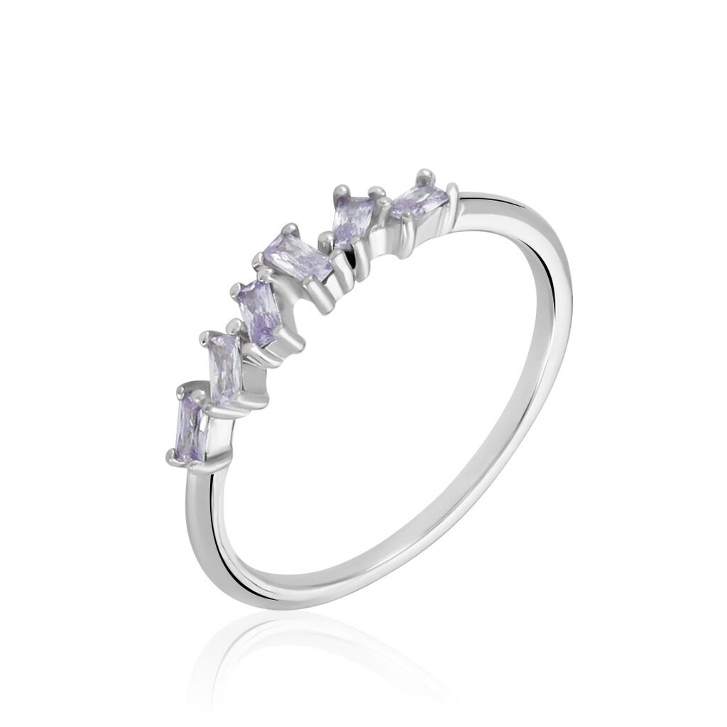 Bague Adonia Argent Blanc Oxyde De Zirconium Bleu