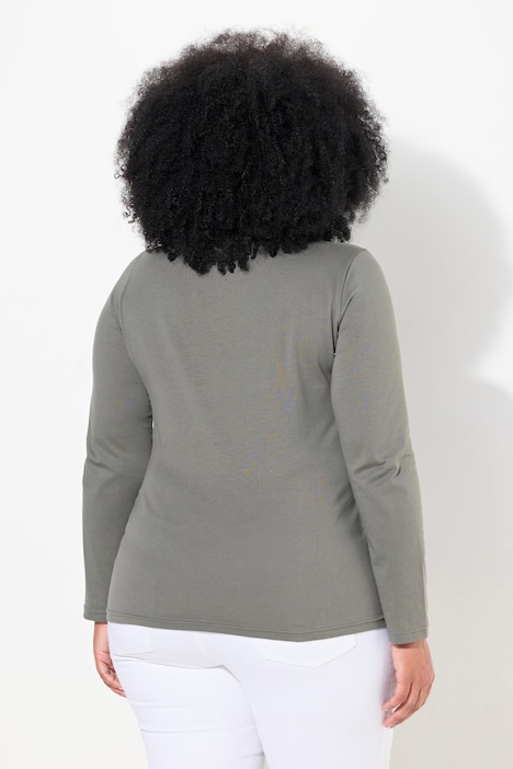 Shirt, Slim, V-Ausschnitt, Langarm
