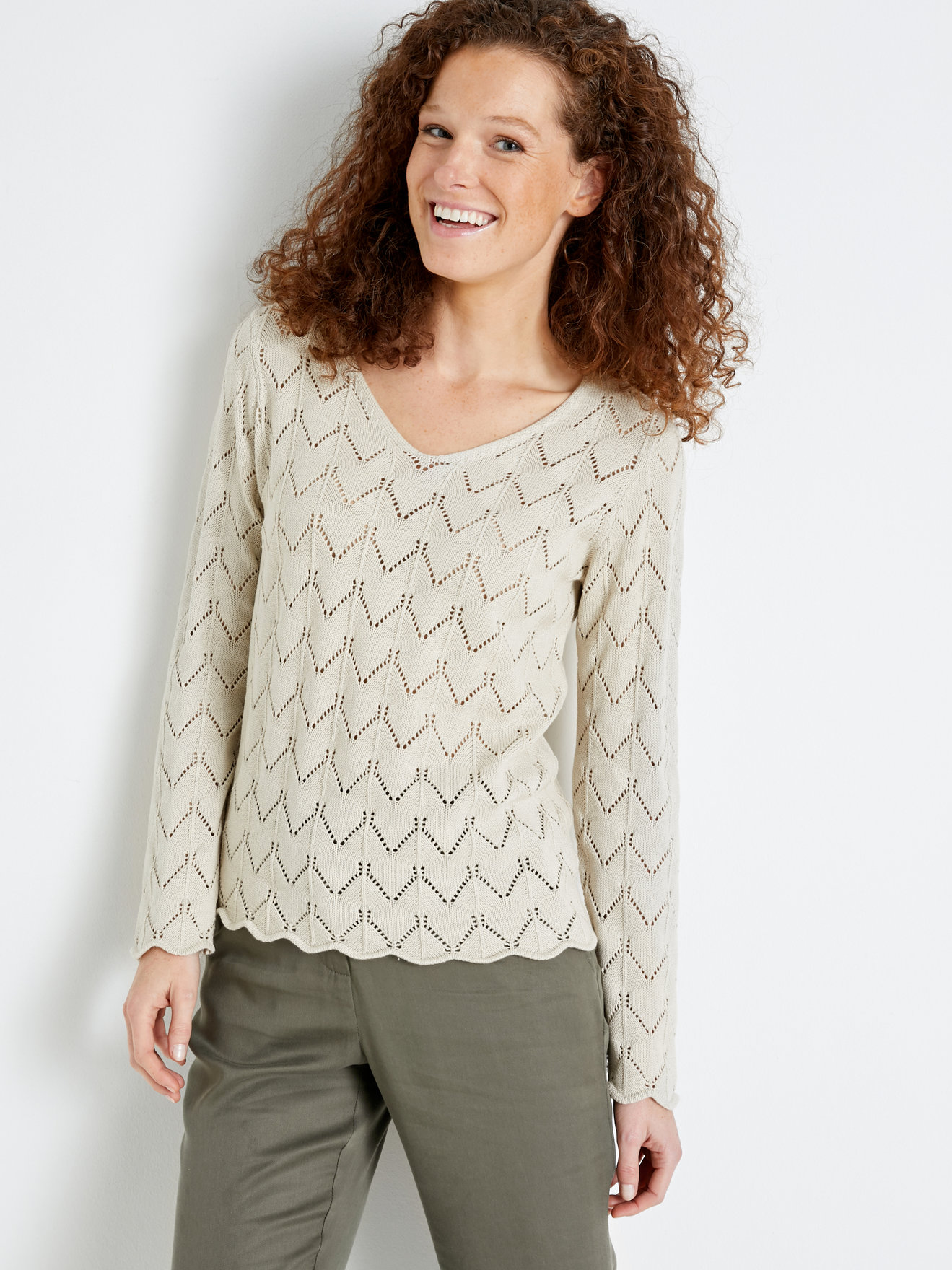Pull fantaisie pur coton
