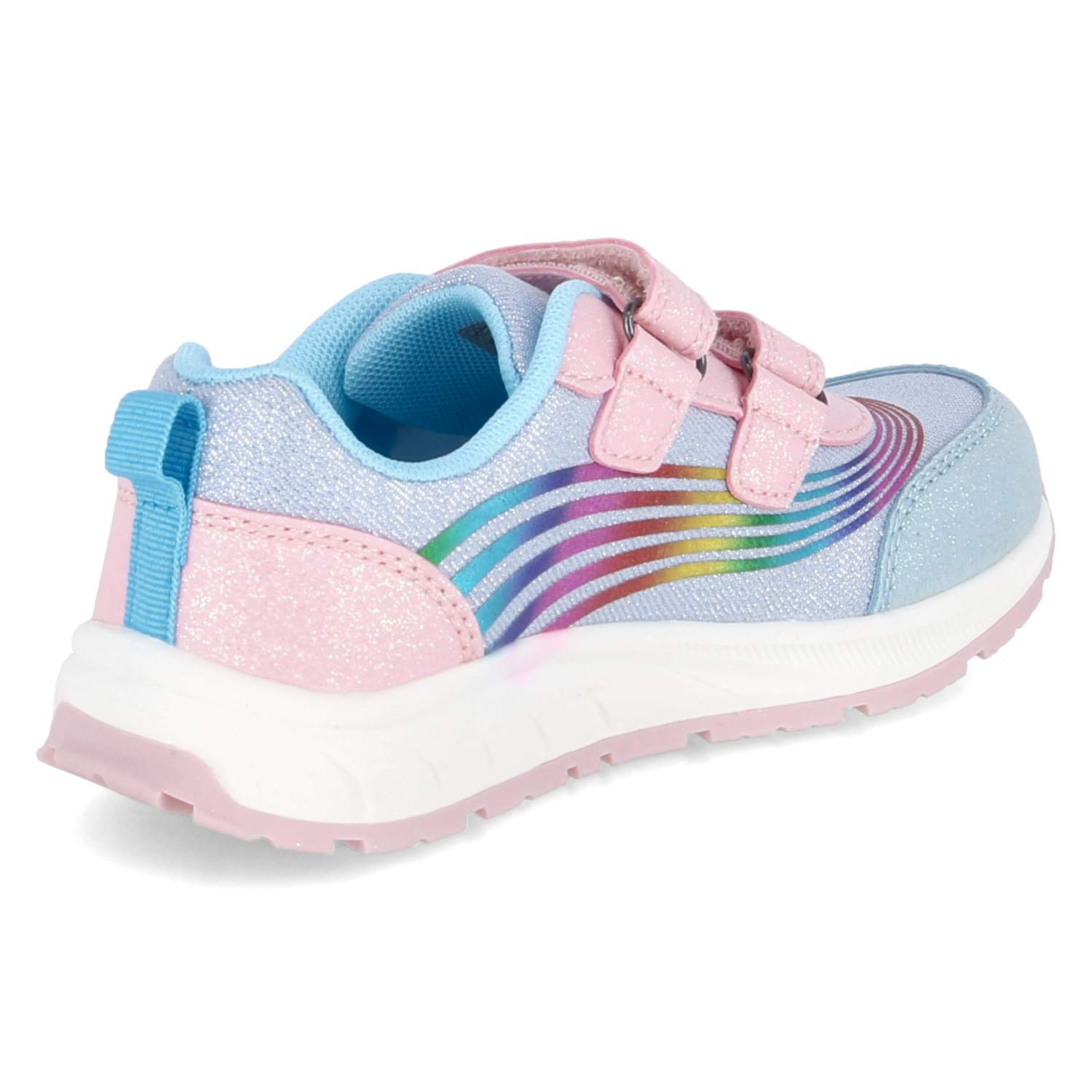 Lurchi Klettschuhe - ltblue-rose glitter