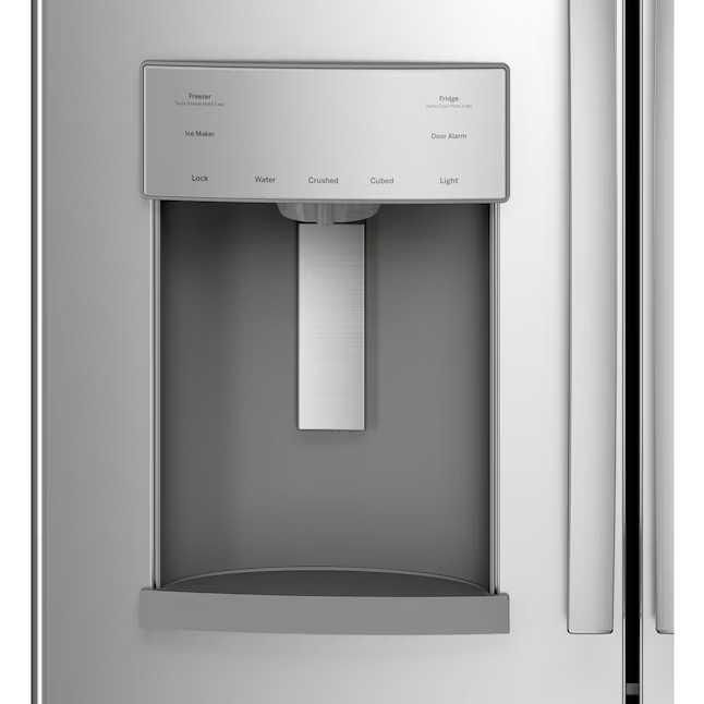 Refrigerador GE French Door de 27,7 pés cúbicos com máquina de gelo (aço inoxidável resistente a impressões digitais) ENERGY STAR
