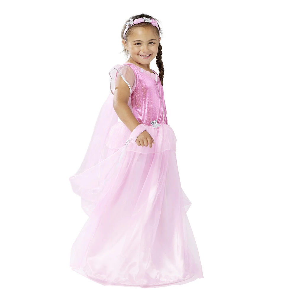 Déguisement princesse rose brillant 11/14 ans
