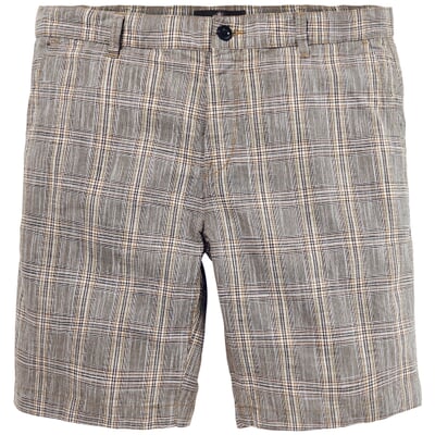 Herrenshorts kariert, Grau-Braun