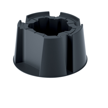 Voet regenton Waterform 210-360L zwart