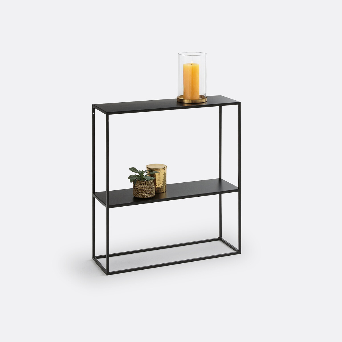 LA REDOUTE INTERIEURS<br>Mesa consolas de metal com dois tampos, Miva