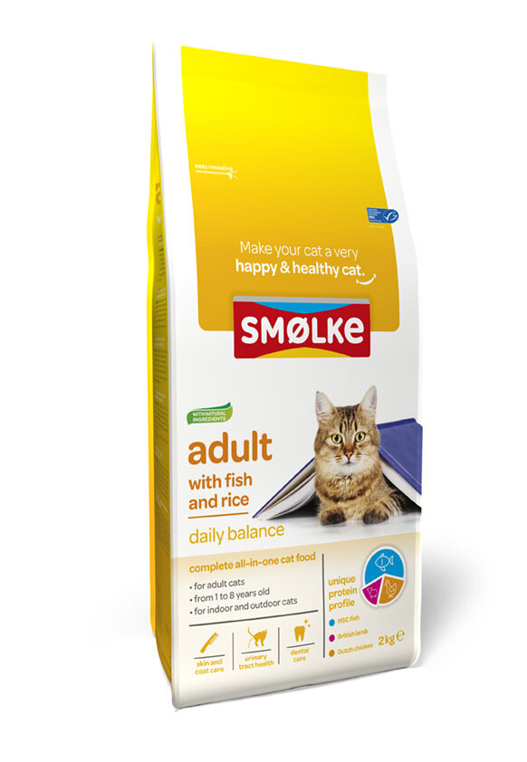 Smölke Adult - Kattenvoer - 2 Kilogram - vis