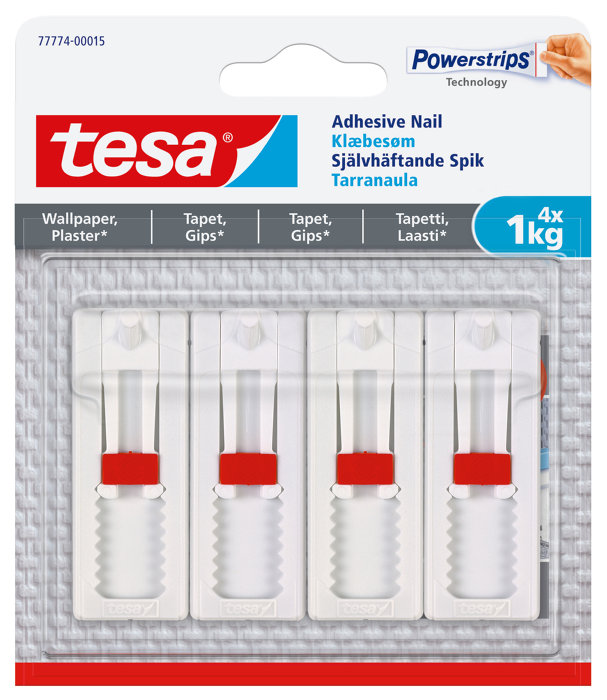 tesa® klæbesøm til tapet og gips 1 kg - 4 stk.