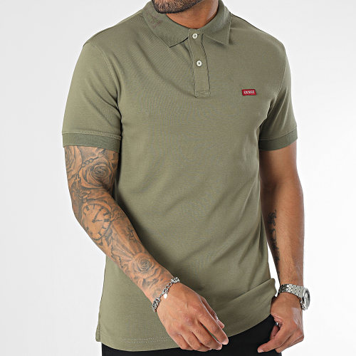 Polo Manches Courtes Slim M3YP66-KBL51 Vert Kaki