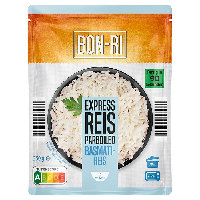 BON-RI Express-Reis pur 250 g, Basmatireis