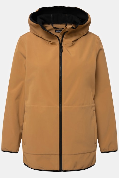 2-in-1-Steppjacke, extra Softshelleinsatz, Strickkragen