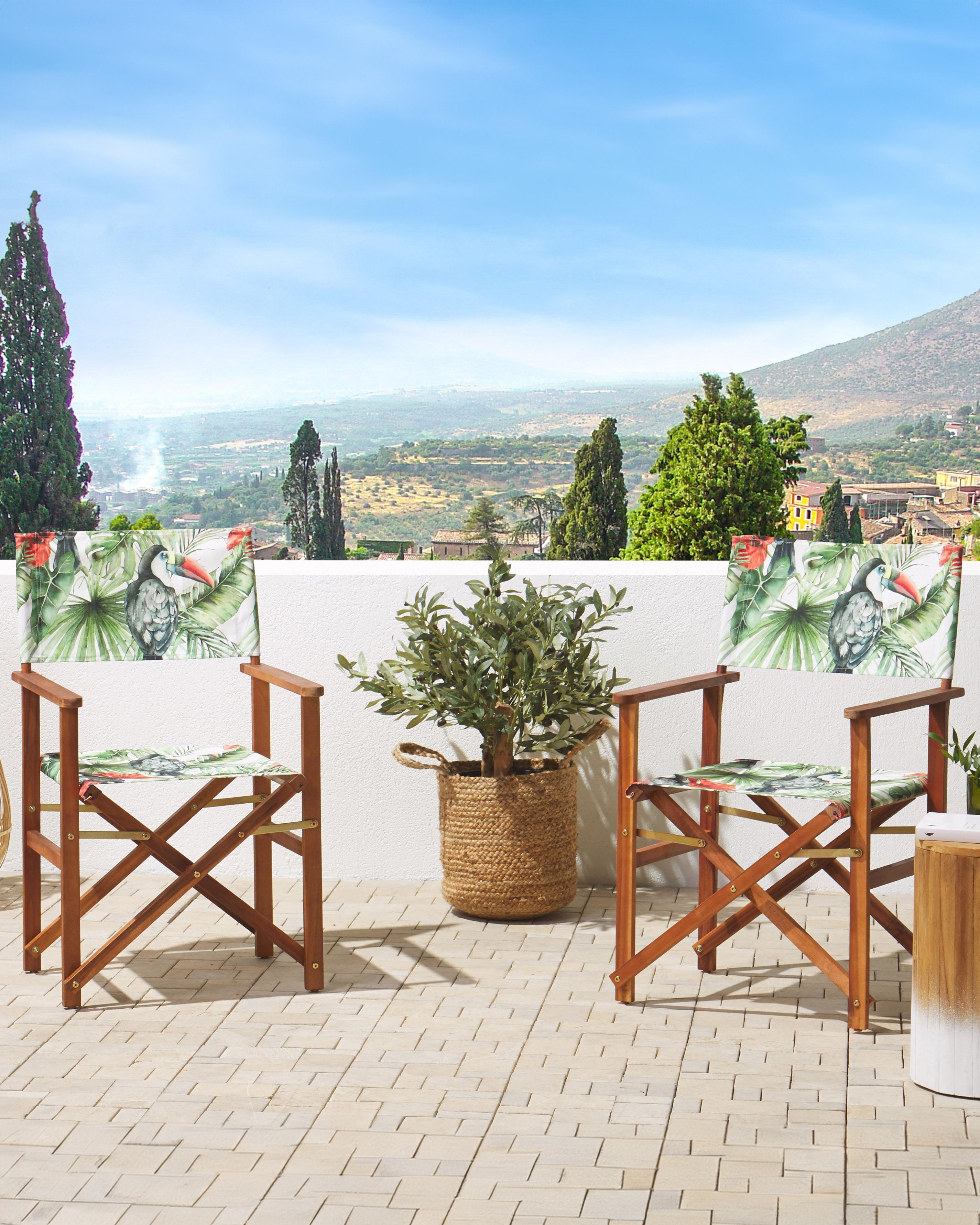 Set van 2 tuinstoelen CINE Acaciahout Groen
