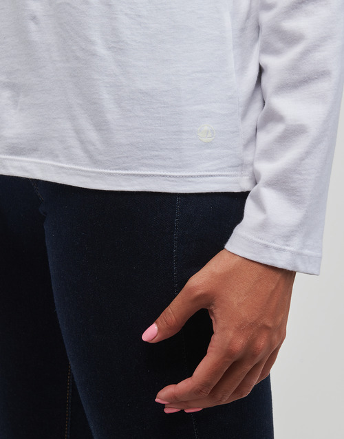 Petit Bateau - ML COL V - Blanc