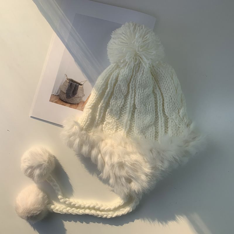Pompabee - Pompom Fluffy Panel Beanie