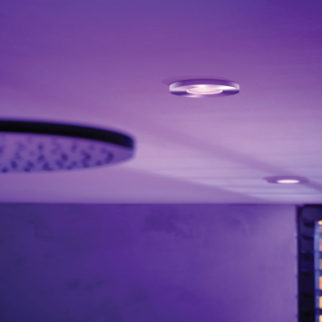 Philips Hue badkamerinbouwspot Xamento chroom - wit en gekleurd licht 5.7W - 3 spots