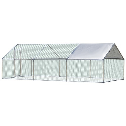 Galinheiro externo PawHut Silver para aves
