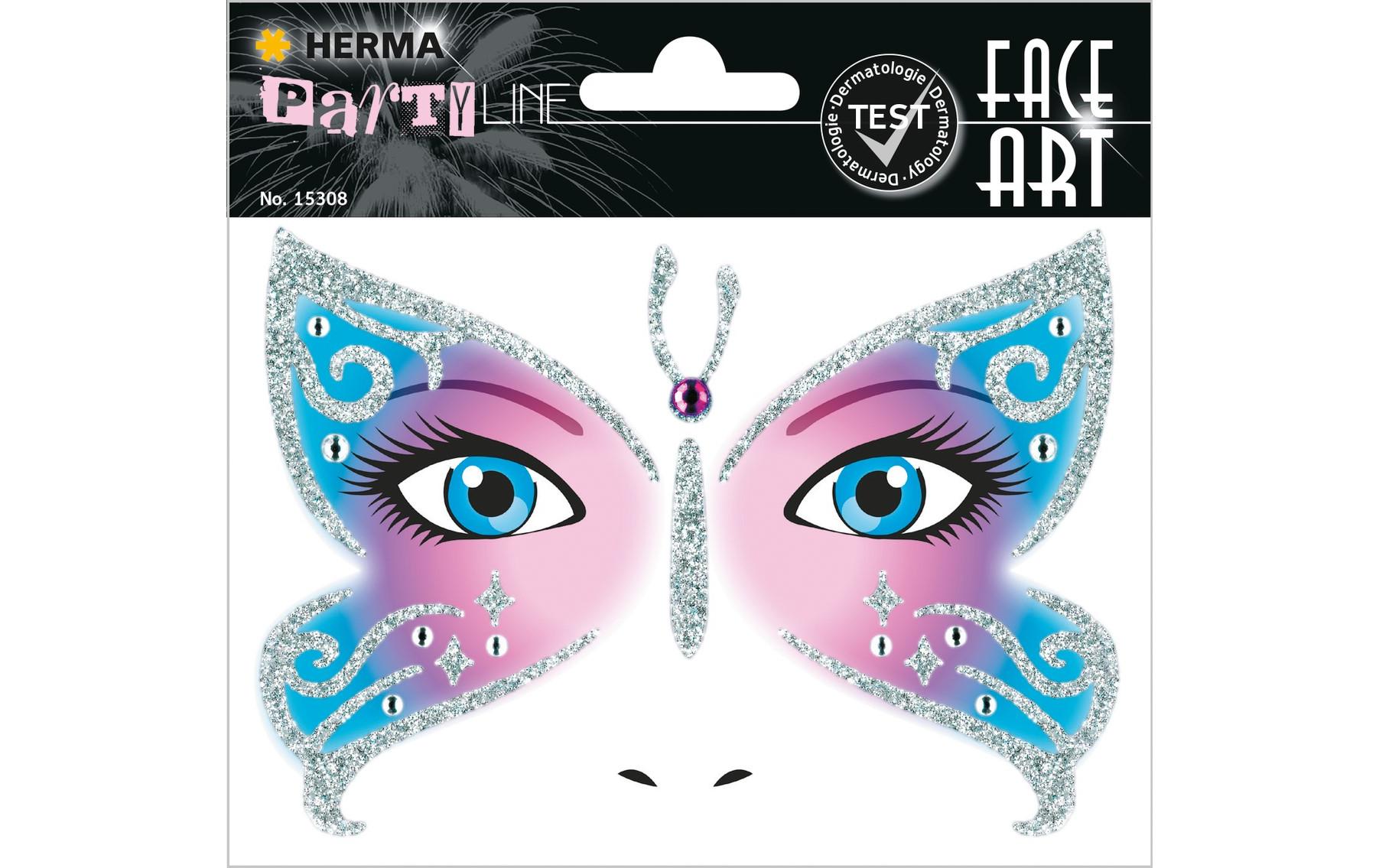 Face Art Butterfly, 1 StückGesicht Sticker für Halloween