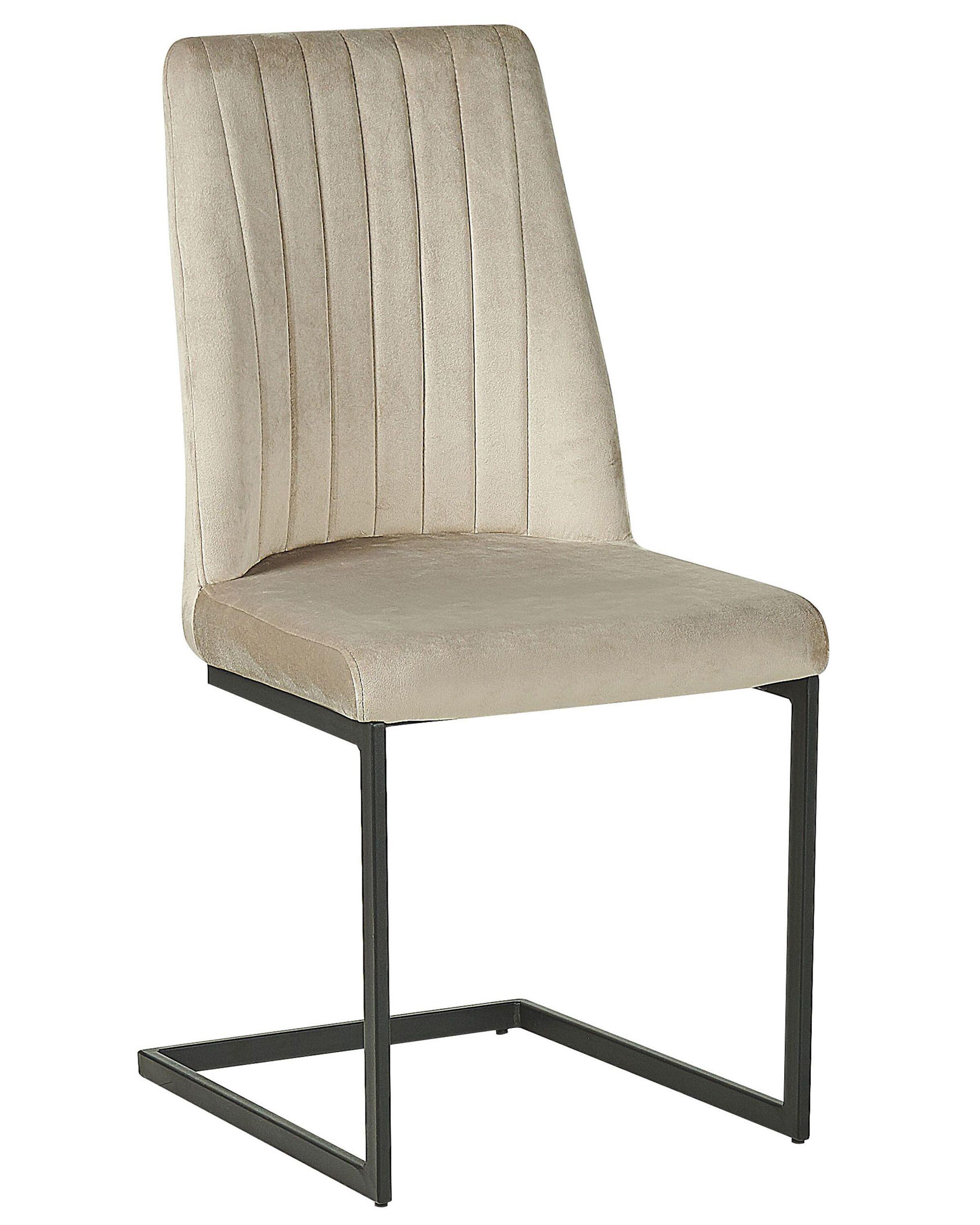 Set van 2 eetkamerstoelen LAVONIA Fluweel Taupe