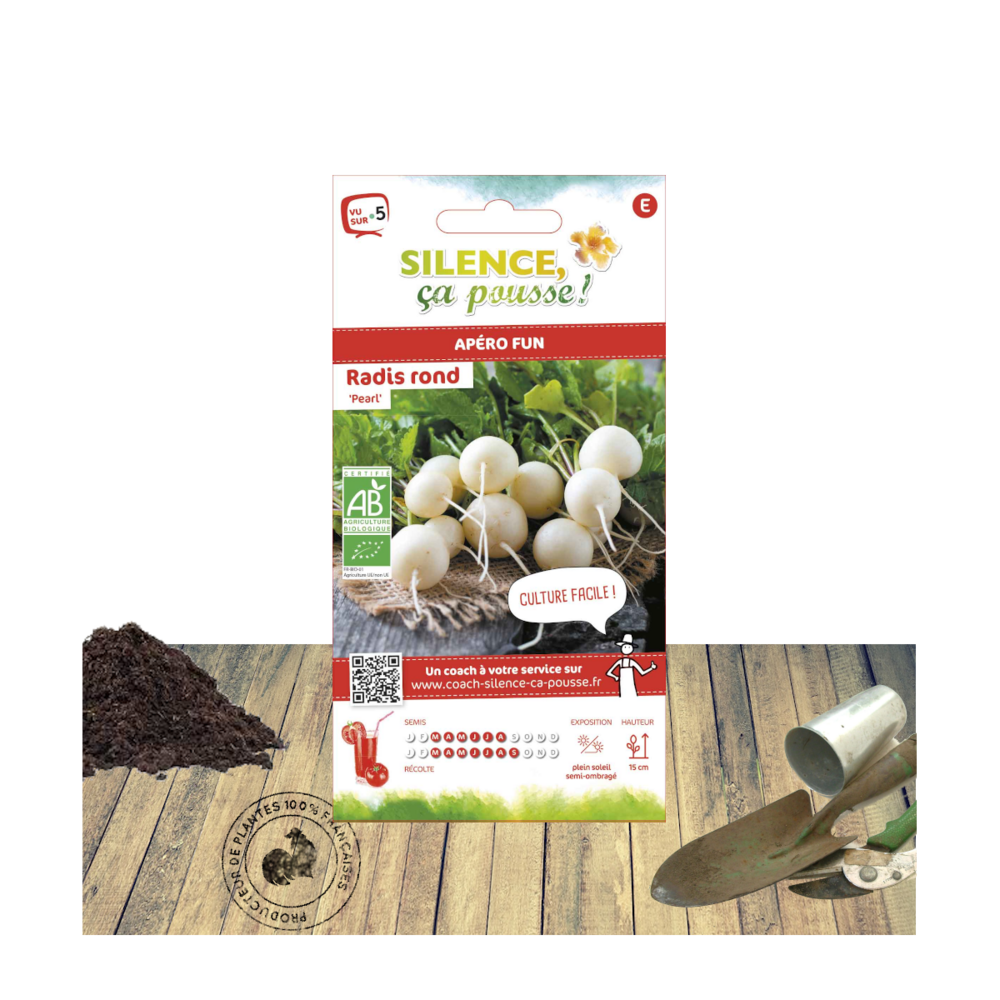 Graines de radis pearl/raphanus sativus pearl[-]sachet de 0,60 gr.