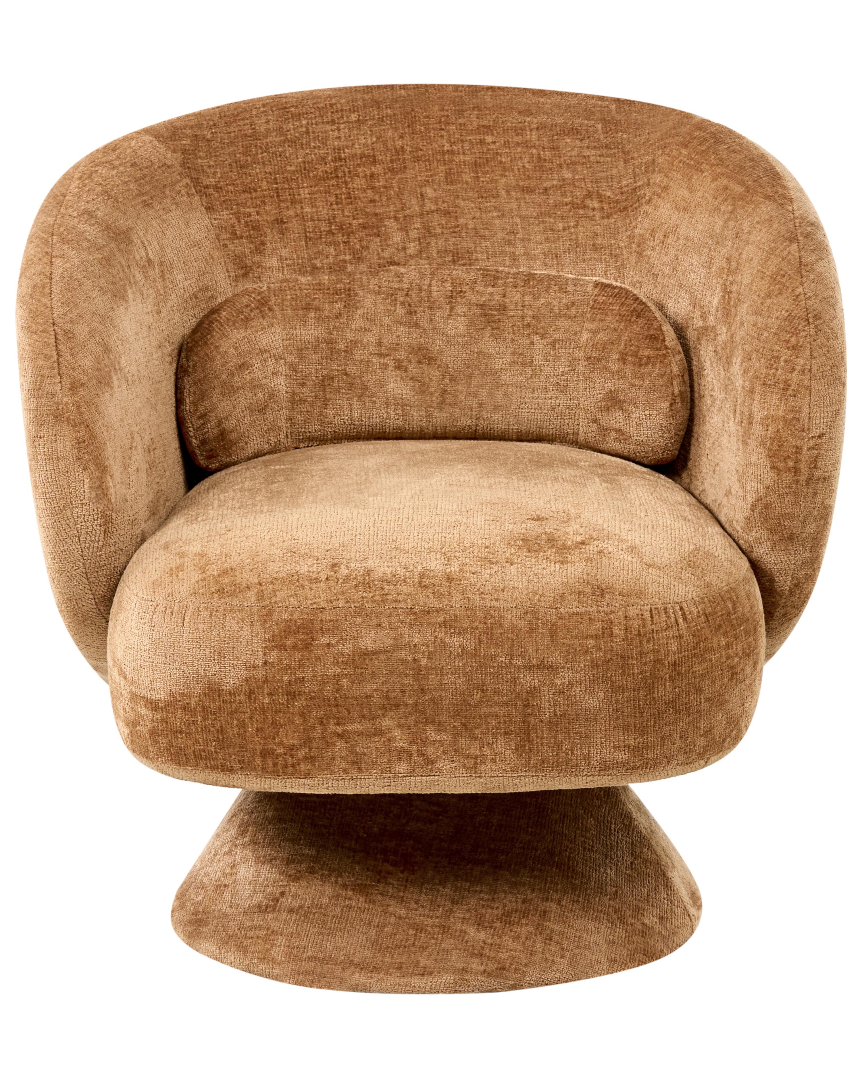 Draaifauteuil LIEKSA Chenille Goudbruin