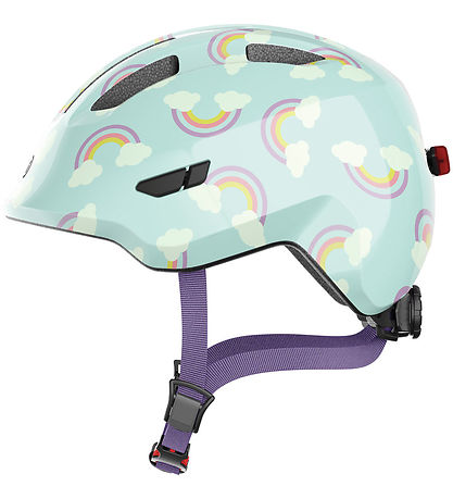 Abus Cykelhjelm - Smiley 3.0 Led - Blåe Rainbow
