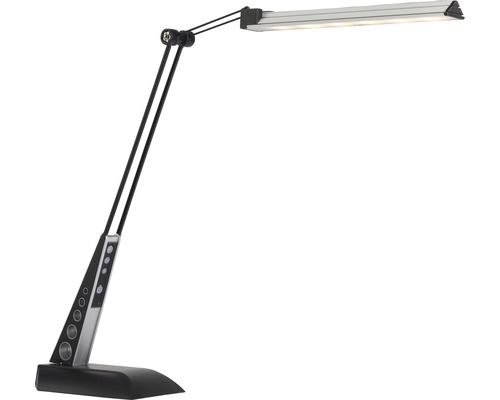 LED-kantoorlamp, dimbaar, 1W, 420 lm, 5500 KH, 32 cm, Jaap, chroom/zwart