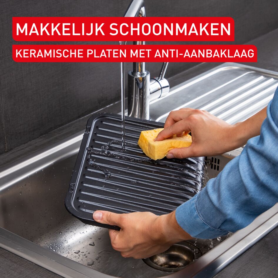 OptiGrill GC71EL Intelligente contactgrill - 6 automatische programma's