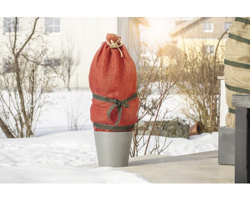 Jute natuurstof FloraSelf 5x1 m rood
