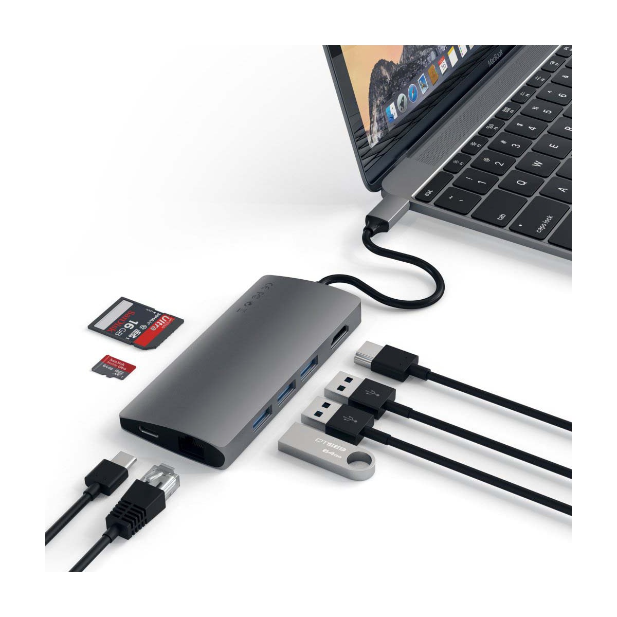 Satechi USB-C 4K Ethernet V2 Multiport USB hub (Space Grey)