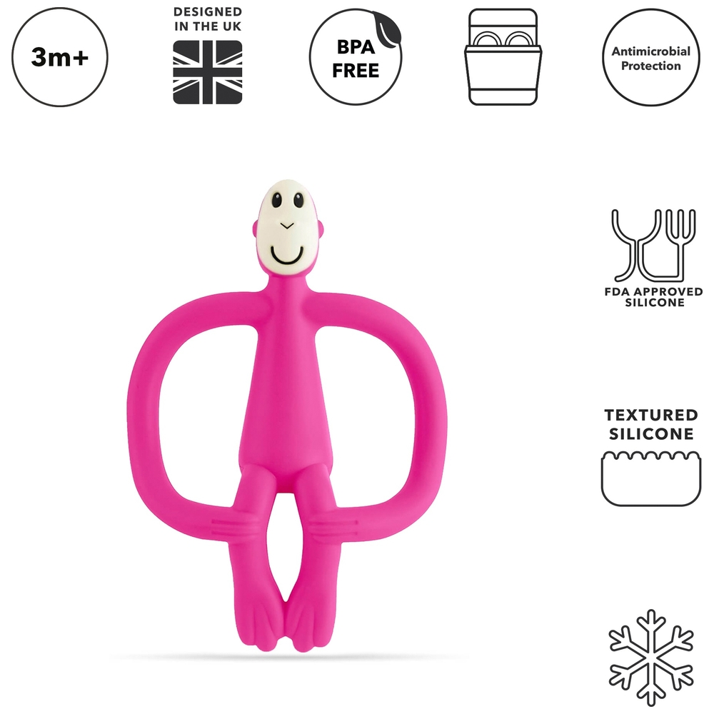 Matchstick Monkey Beißring und Gelapplikator Rosa