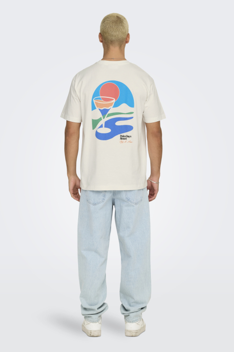Only & Sons witte heren t-shirt