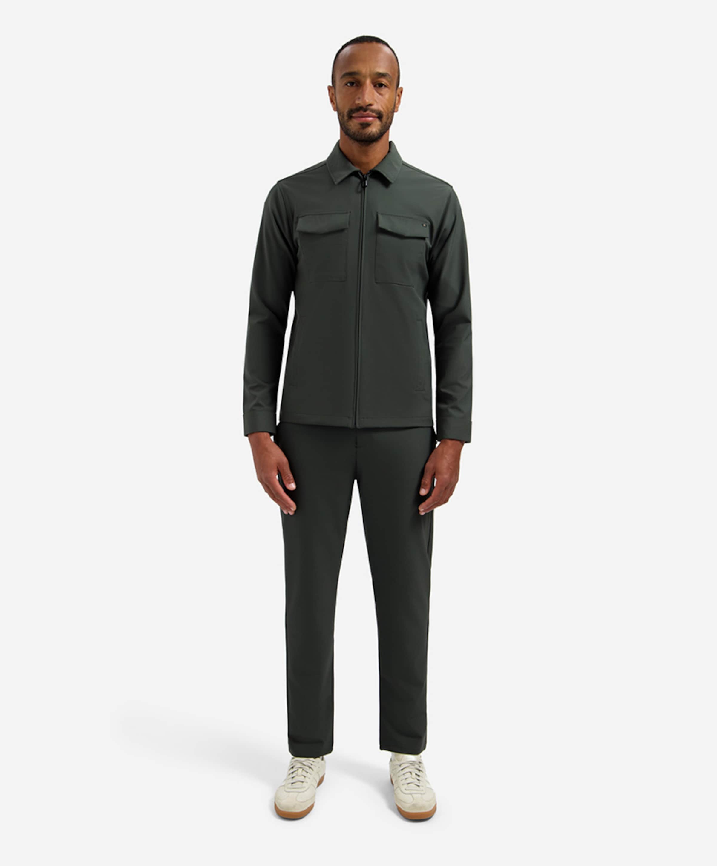No Excess Pants Chino 4-Way Stretch Sedoc Rel heren broek grijs