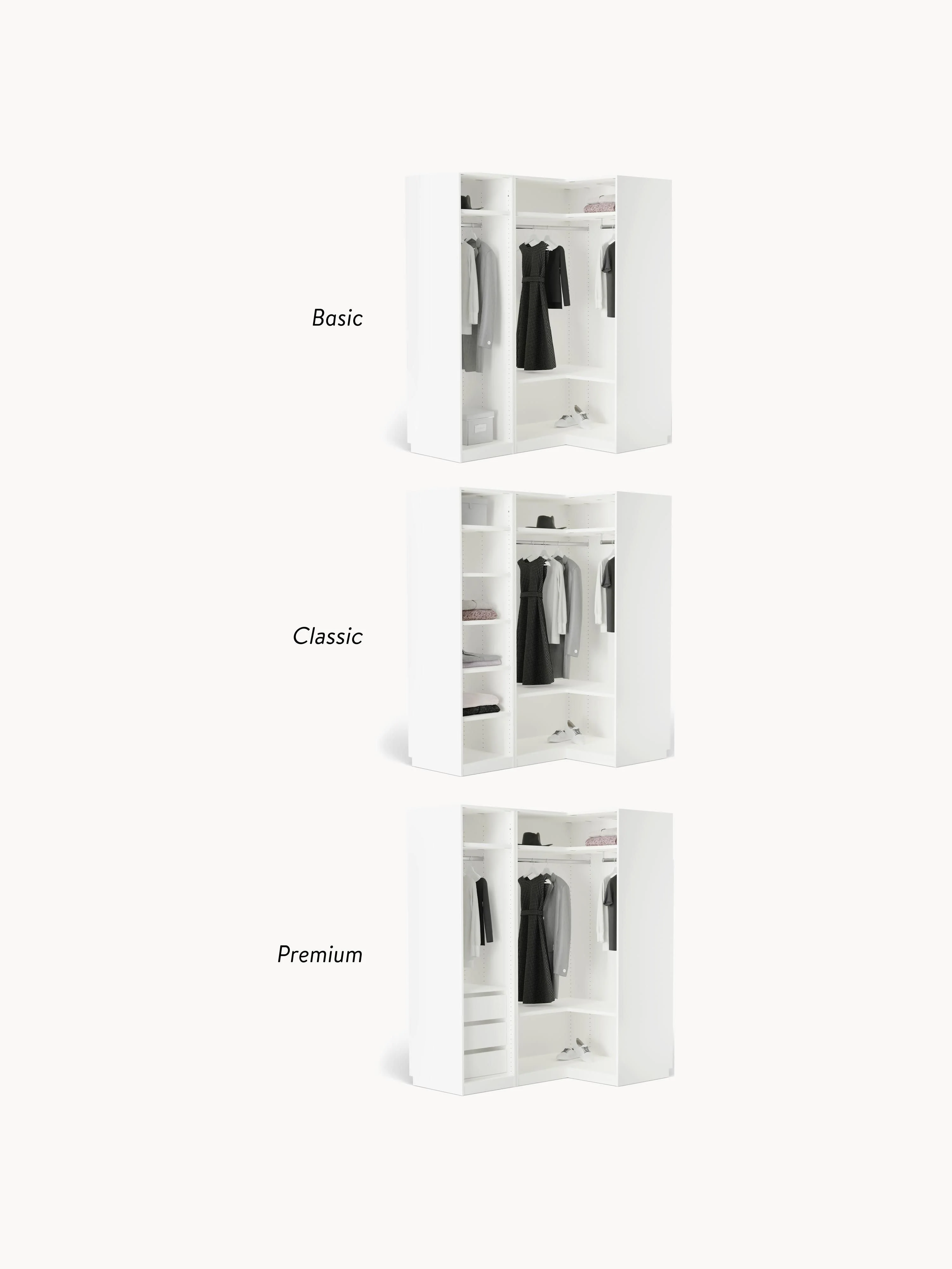 Modulaire hoekkast Leon, 115 cm breed