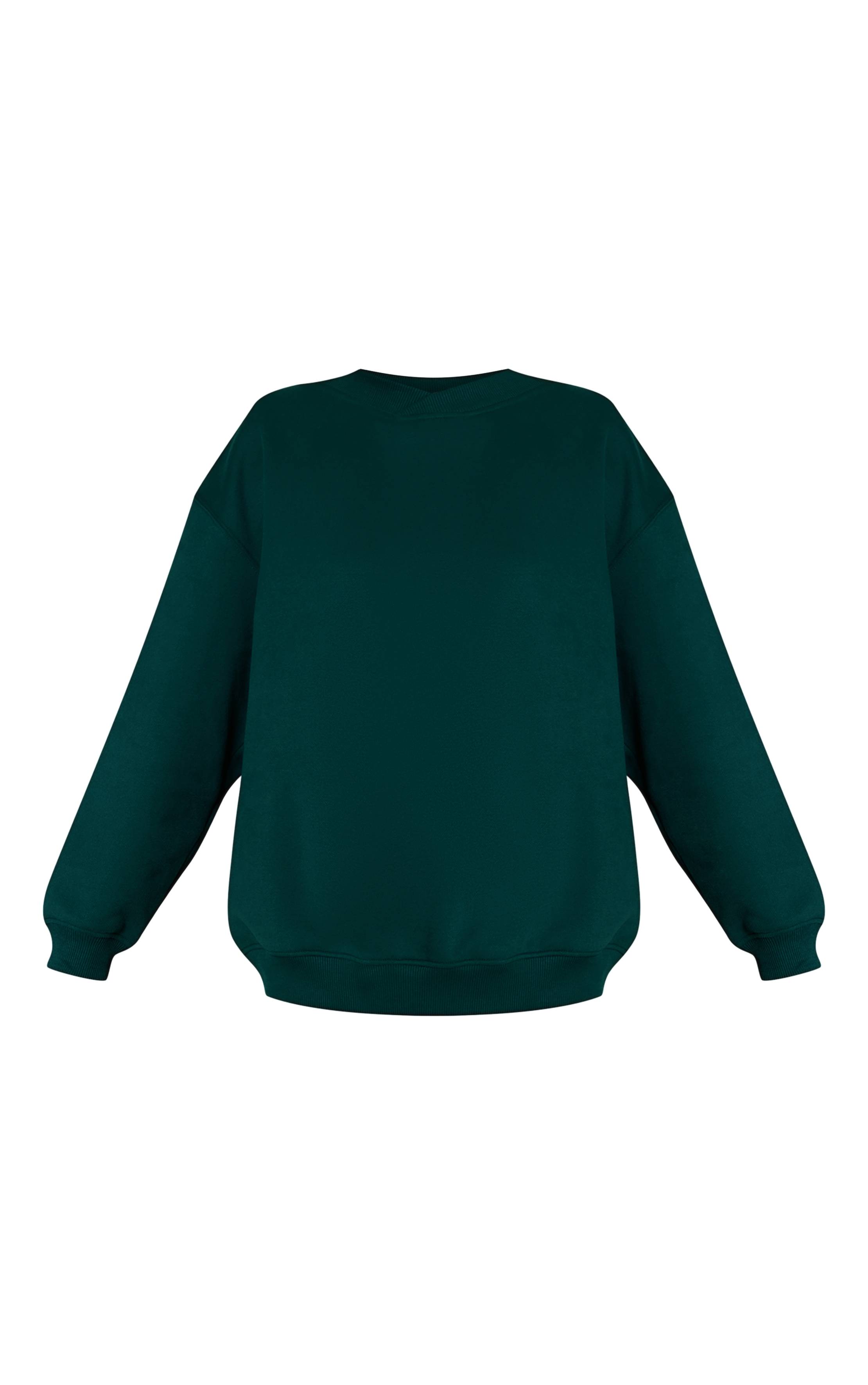 Pine Green Sweat-shirt À Encolure Croisée