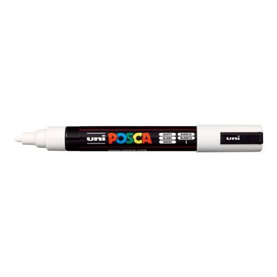 POSCA PC-5M - Pack de 4 marqueurs - noir, argent, blanc, or
