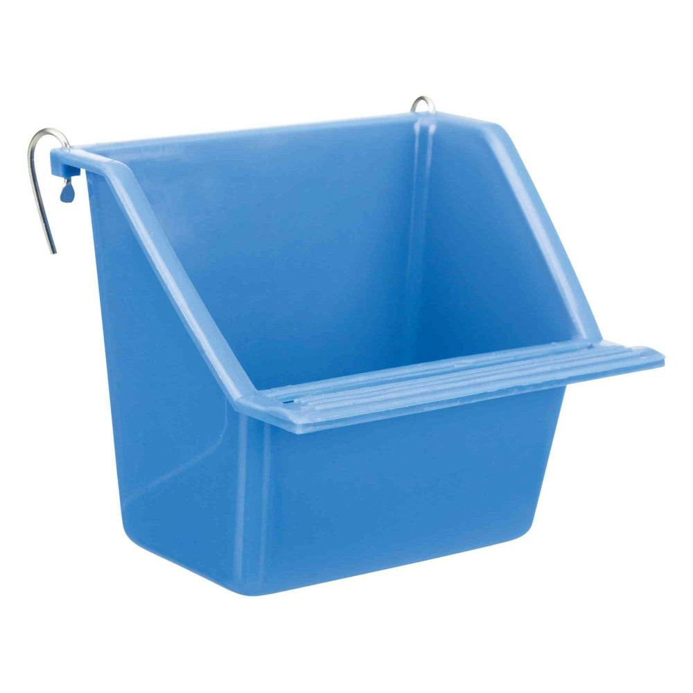 Une mangeoire suspendue avec support métal, taille130 ml 8 x 7 cm