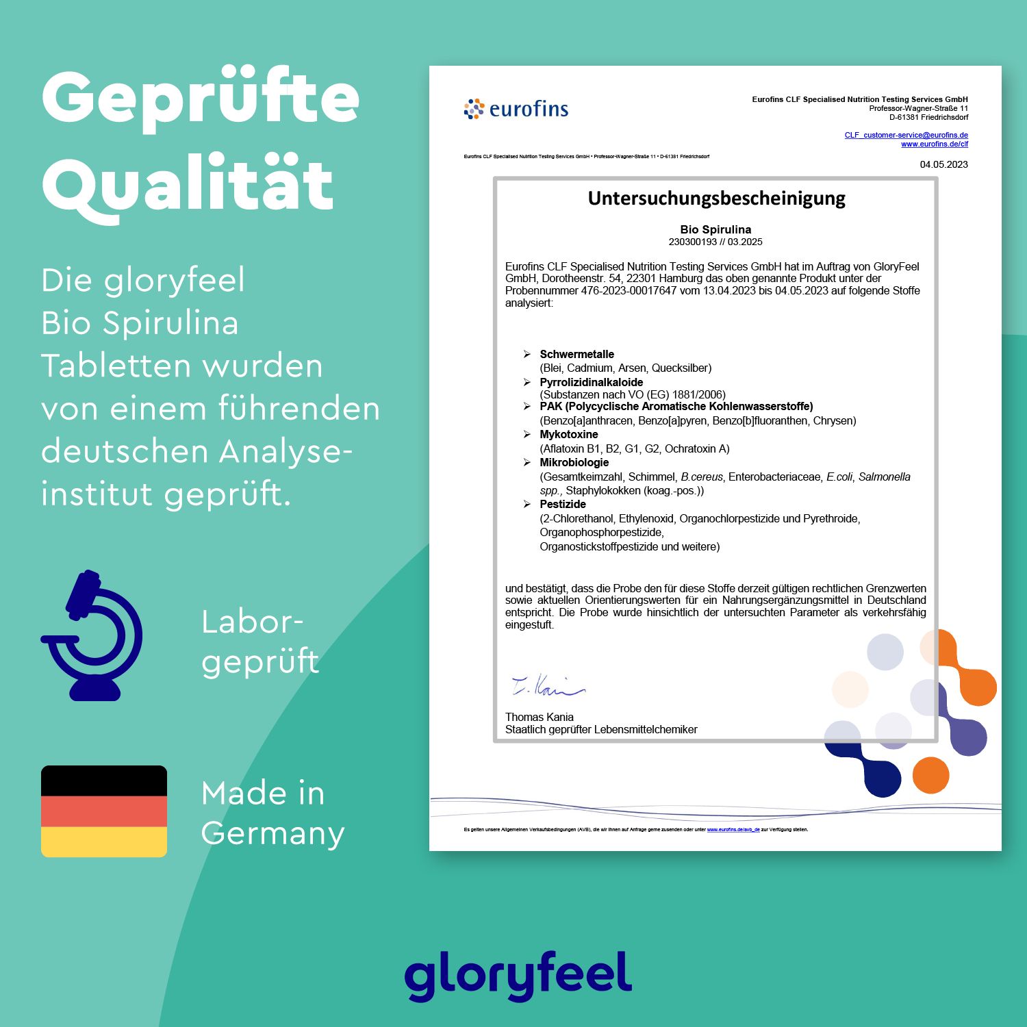 gloryfeel® Bio Spirulina Tabletten