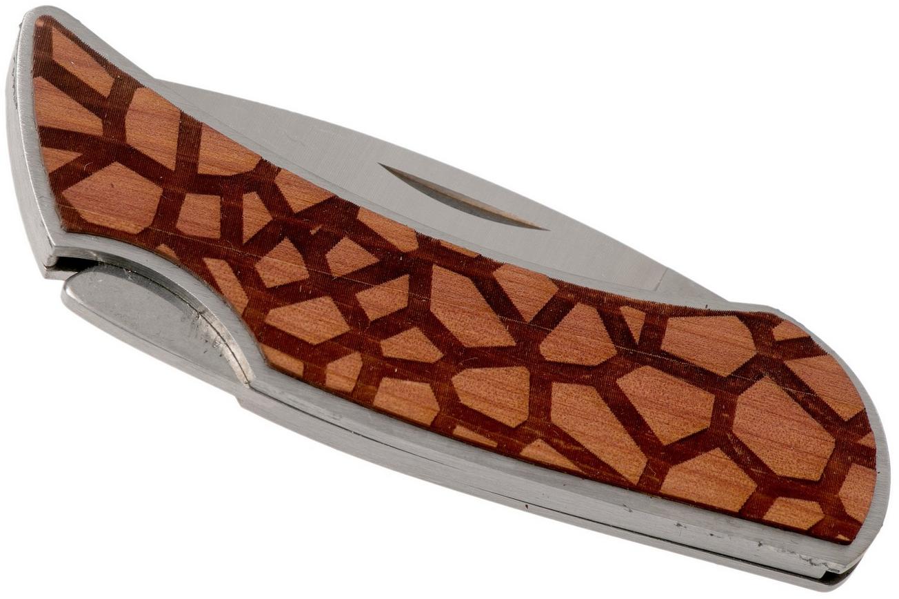 Case x Woodchuck Executive Lockback Brushed Stainless, Giraffe, 64320, M1300L SS zakmes